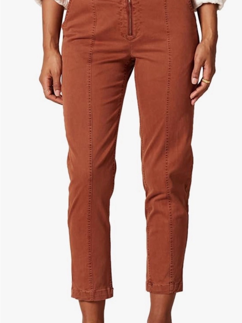 Amazon Essentials women’s stretch chino utility pant - burnt orange - Picture 2 of 5
